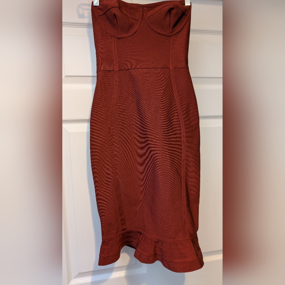 NWT Windsor Women's Mauve Form Fitting Strapless Stretch Dress Size S NEW CTHNY